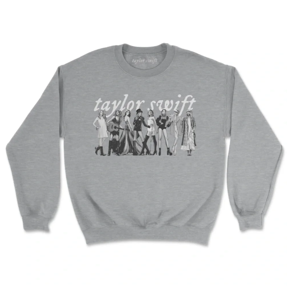 NEW Taylor Swift Eras Crewneck Grayscale - Picture 1 of 7